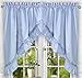 Ellis Curtain Stacey Sheer 56-by-24 Inch Tailored Tier Pair Curtains, Slate, 56x24