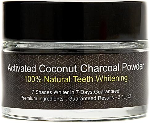 Pure Active Naturals - Activated Coconut Charcoal Powder - Natural Teeth Whitening- 7 Shades in 7 Days - All Natural - No Artificial Ingredients