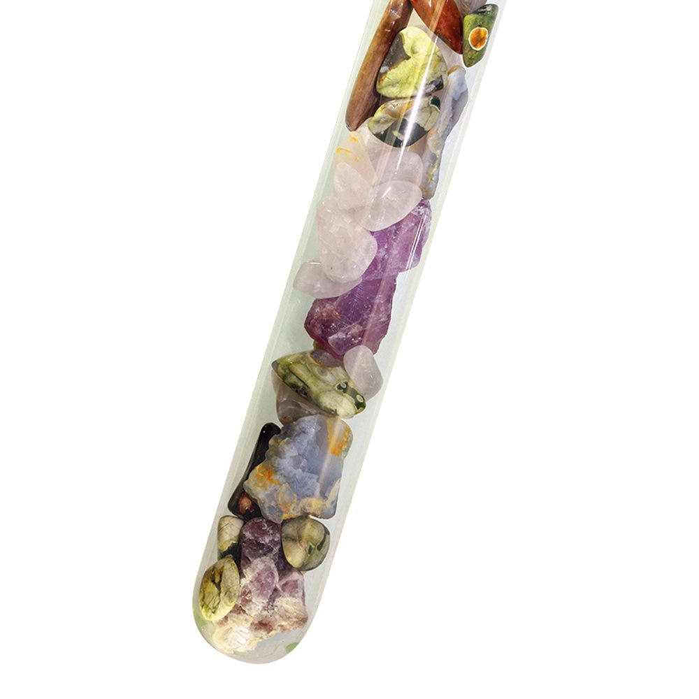 Bitto Gemstone stick – to energize drinking water, 25 cm, filled with precious gemstones: 5 elements mixture