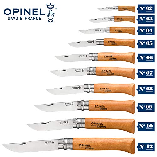 Opinel Carbon Steel Folding Pocket Knife Every Day Carry Blades with