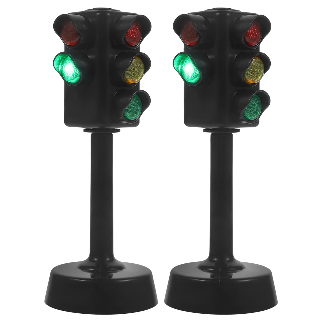 TOYANDONA Traffic Lights for Kids, 2Pcs Mini Stop Light Lamp Simulation Road Light Safety Traffic Maker Crosswalk Signal Model Toy, Early Education Toys for Toddler Party Favor
