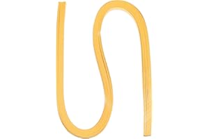 PATIKIL 60pcs Metallic Quilling Strips Paper 5mm(3/16") x 54cm Origami Paper Quilling Kits for Adults Beginner Art DIY Craft Christmas, Gold Yellow