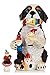 Purple Tree Line Dog Garden Gnome Massacre Statue Figurine Resin 9.7 inches Cute Eating Funny Yard Art Fairy Outdoor Indoor Decor