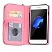 iPhone 8 Plus Case, iPhone 7 Plus Case, DRUnKQUEEn Zipper Wallet Type Flip Premium Leather Credit Card Holder Case with Wrist Strap - Detachable Magnetic Back Cover for iPhone 7Plus / iPhone 8Plus