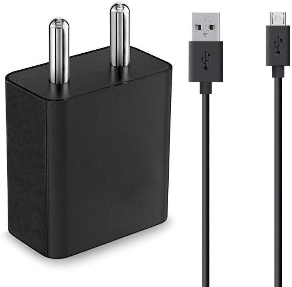 Fast Charger Compatible for Samsung Galaxy S7/Galaxy S7 Edge/Galaxy J1 Nxt/Galaxy Tab E 8.0/ Galaxy J1 Mobile Smartphone Charger with 1 Meter Micro USB Charging Cable (2.8Amp, Black/White)