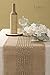 Ling's moment 14 x 108 inches Fringe Burlap with Striped Sparkly Glitter Champagne Gold Table Runner for Rustic Spring Wedding Birth Party, Primitive Country Decor, Farmhouse DecorationsB