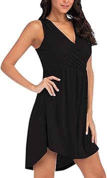 plain black casual dress