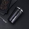 Coffee-Cup-Insulated-Reusable-Travel-Mug-Double-Walled-Stainless-Steel-with-Leakproof-Lid-for-Hot-Drinks-and-Beer-380ml-Black ARTLIVE Travel Mug, Coffee Cup Insulated & Reusable Travel Cup - Thermal Stainless Steel Eco-Friendly with Leakproof Lid…