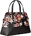 Nine West Dealinh Times Satchel Black Floral One Size