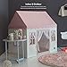 PETITE MAISON Kids Play House Tent with 100% Cotton Fabric & 5 Windows - Hand Made Premium Quality Play Tent for Indoor & Outdoor - Light and Easy to Assembly - Best Birthday Gift - Pink