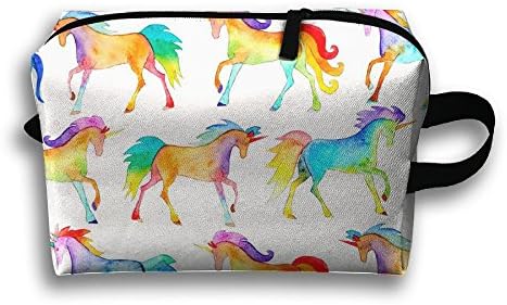 Unique Design Fantasy Unicorn Receive Bag Hand Cosmetic Bag Makeup Bag Sewing Kit Medicine Bag 600D Plain Oxford Cloth Length 25.5 Width 12.5 Height 16cm.