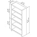 Bush Business Furniture Echo 5 Shelf Bookcase in Pure White