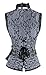 Charmian Women's Plus Size Retro Goth Spiral Steel Boned Brocade Steampunk Bustiers Corset with Jacket and Belt Grey XXXXX-Large