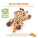 BabyHuggle Giraffe Pacifier - Stuffed Animal Binky, Soft Plush Toy with Detachable Silicone Baby Dummy, Paci Clip Leash & Squeaky Sound