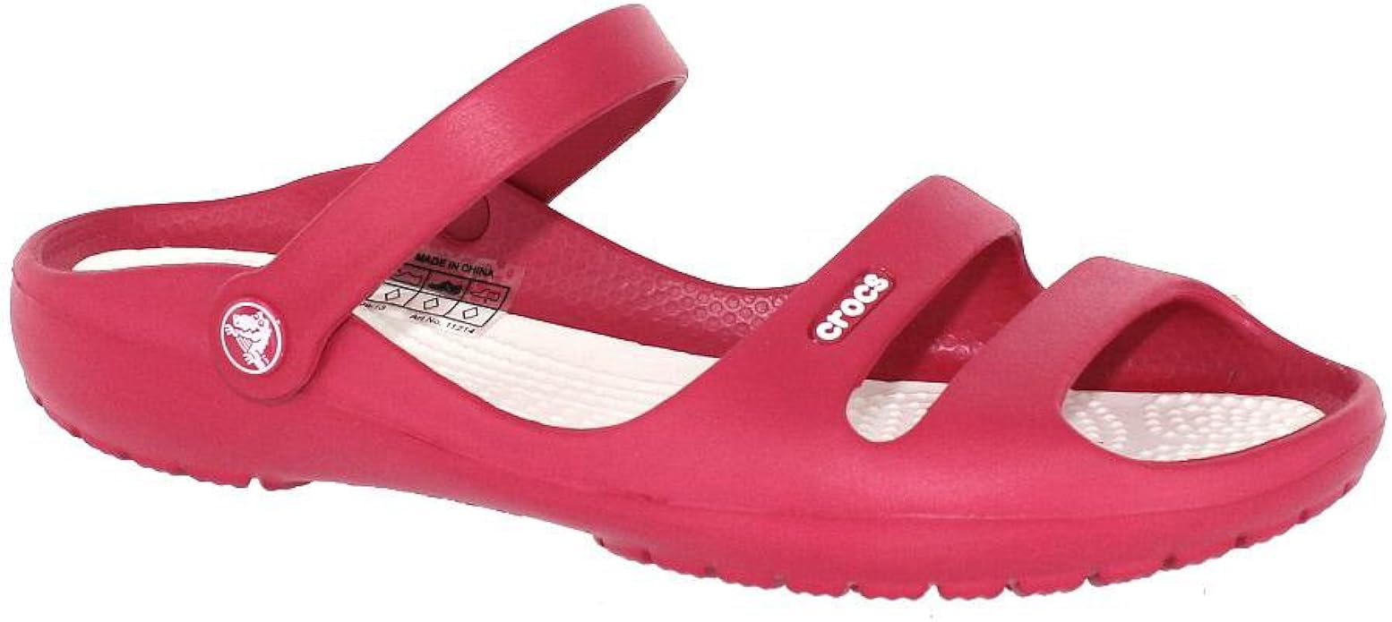 Amazon.com | Crocs Women`S Cleo Ii Sandals, Raspberry/Oyster, 10 | Shoes