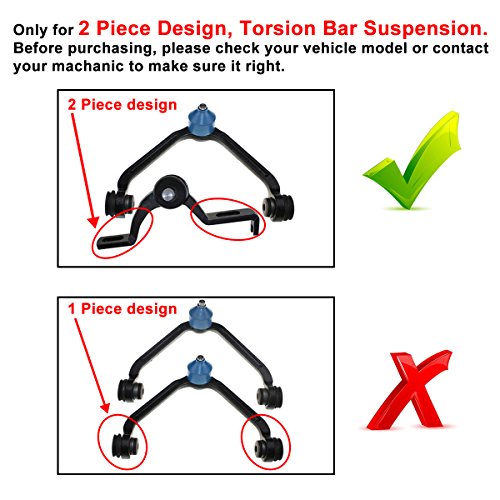 DLZ 10 Pcs Front Suspension Kit-2 Upper Control Arm 2 Lower Ball Joint 2 Inner 2 Outer Tie Rod End Replacement for Ford Explorer Ranger 1998-2001 and Mazda B3000 B4000 1998-2001 CK8708T K8695T EV317