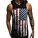 Corriee 2019 Most Wished Independence Day Hoodies Tank Tops for Men Mens Flag Print Sports Vest with Hood