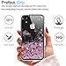 LeYi for iPhone 4S Case,iPhone 4S Liquid Case with HD Screen Protector for Girls Women, Cute Shiny Glitter Moving Quicksand Clear TPU Protective Phone Case Cover for iPhone 4/ 4S/ 4G Rose Gold