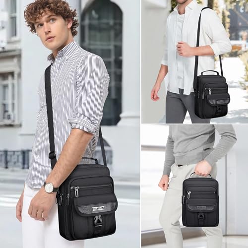 WITZMAN Crossbody Bags for Men Travel Shoulder Bag Lightweight Man Purse Small Casual Messenger Bag for Work Traveling