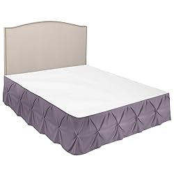 Nestl Grayish Purple Bed Skirt Twin Size, Pinch