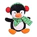 HollyHOME Christmas Penguin Plush Toy Soft Stuffed Animal 10 inches Green