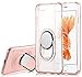 iPhone 8 Case, iPhone 7 Case with Ring Holder Rose Gold for Girls, WXY Clear Bumper Case for iPhone 8 4.7'' 2017 Pink