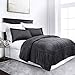 Sleep Restoration Micromink Goose Down Alternative Comforter Set - All Season Hotel Quality Luxury Comforter/Blanket with Shams - King/Cal King - Gray