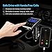LUTU Bluetooth FM Transmitter for Car, Wireless Radio Adapter Car Kit with Fast Charging Cable 3.1A, Support TF Card Slot USB Flash Drive and Handsfree Calling (Silver)