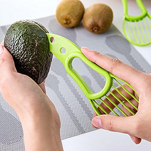 Good Grips 3 in 1 Avocado Slicer and Pitter Tool by Vigor Laser, Multi-function - Avocado Peeler Cutter Masher and Skinner for Kitchen to Slicer and Scoop Avocados - Avocado Tool Kitchen, Green
