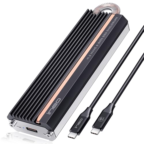 inO M.2 NVMe SSD Enclosure 20Gbps Aluminum