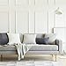 MIULEE Winter Pack of 2 Corduroy Soft Soild Decorative Square Throw Pillow Covers Set Cushion Cases Pillowcases for Sofa Bedroom Car 20 x 20 Inch 50 x 50 Cm Grey