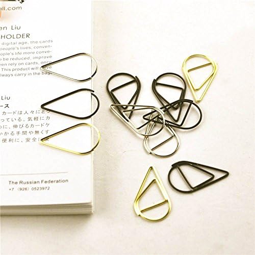 Teardrop Paper Clips 50 Count Assorted Color by Zondam