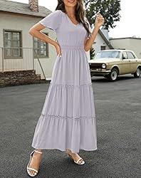 Zattcas Womens 2024 Long Summer Dress Casual Short