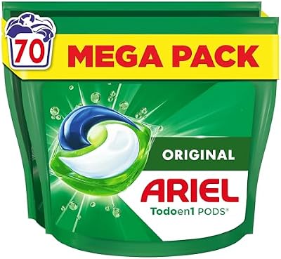 Ariel PODs All in 1, Detergente Líquido Original em Cápsulas, 70 Lavagens