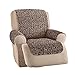 Leaf Pattern Quilted Furniture Cover Protector, Chocolate, Recliner, Floral, Leaves, Leaf, Garden
