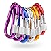 3 Inch Carabiner Clip with Screw Lock - 10 PCs Aluminum Locking Carabiner Clip, Multicolor (Red, Orange, Purple, Blue, White) D Ring for Backpack, Lightweight & Easy to Use, Cool for Camping & Hiking
