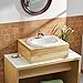 BWE Waterfall Bathroom Faucet Brushed Nickel Single Hole Single Handle Deck Mount Centerset Vanity Sink RV Antique Faucets with Water Supply Lines Commercial Toilet Trough Lavatory Basin Mixer Tap