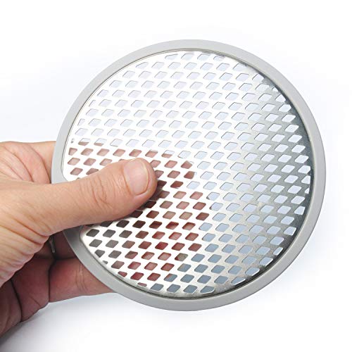Shower Drain Hair Catcher Trap Mesh Good Grips Easy Clean Drain Protector - Stainless Steel & Silicone by Kindga(2 pack)