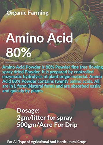 Organic Flowers Fertilizer Amino Acid 80%, Flowering Booster for All Types of Flower Plants. for Spray and Soil Application. (2 Pack of 500 gm) 1 KG