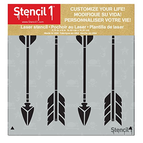 Stencil1 S1_PA_71_S Arrows Repeat Stencil, 6" by 6", White