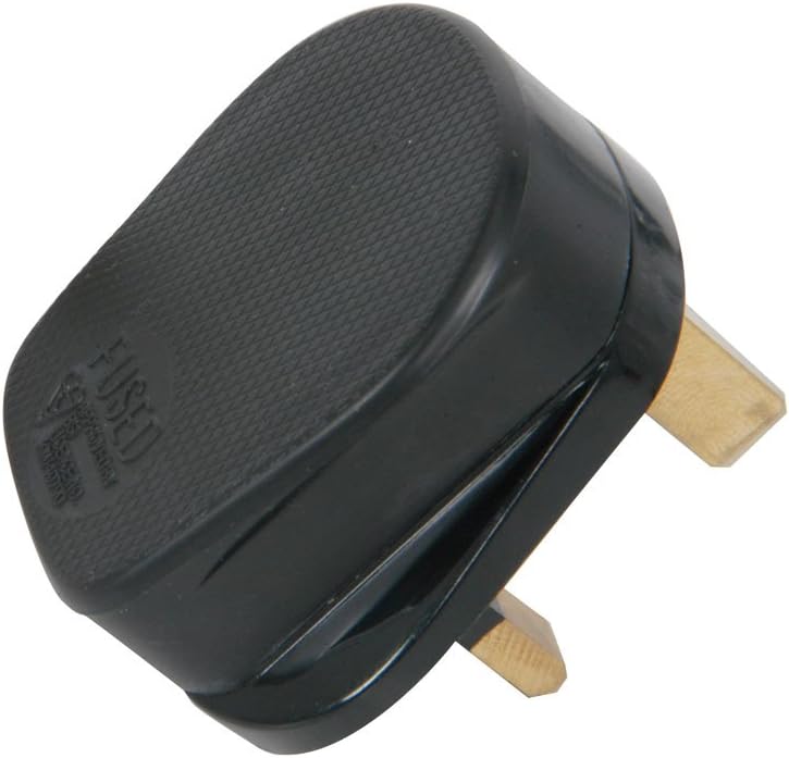 Rubber UK Mains Plugs 13A Black Amazon.co.uk Electronics