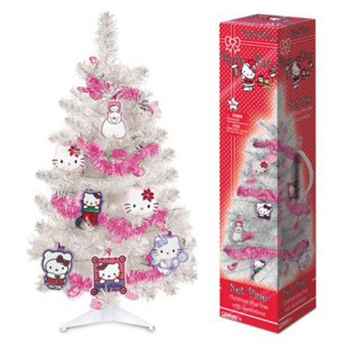 Decorazione Natalizia Hello Kitty Per Albero – Ufficiale, 8,3 Cm, Vestita Da Babbo Natale Con Fiocco Glitter