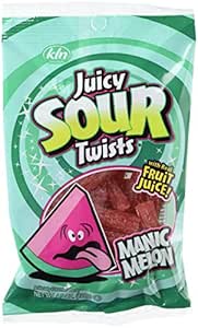 Amazon.com : Kenny's Sour Juicy Twists, Manic Melon, 3/4 ...