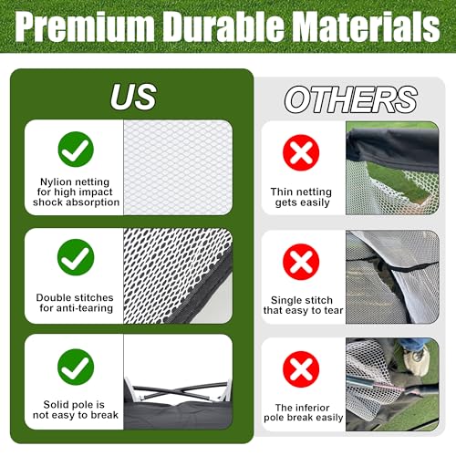 TTCBSPORTS Golf Practice Net 10x7ft for Garden, Golf Hitting Net for Backyard Driving, Chipping Nets and Mat Indoor/Outdoor - GolfNet Simulator for Home, Gift for Men/Dad