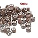 Leegoal 600 Pcs Brown 5mm Silicone Lined Micro Rings Links Beads Linkies For I Tip Hair Extensions
