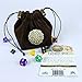 Third Die Dice Bag - Celtic Medal Series - Handcrafted, Reversible Drawstring Dice Bag That Stands Open On The Table and Closes Tight - Complex Knot Medallion - Rich Brown and Blood Red