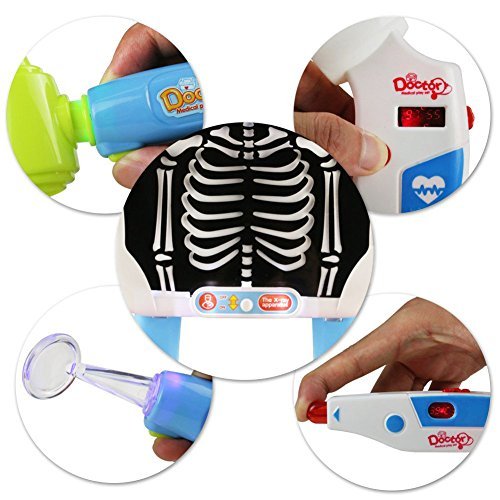 image for Fajiabao Doctor Cart Medical Kit Pretend Playset Doctors Set for Toddl