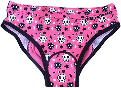 MEIKROO Women's Biking Pants Cycle Briefs Triangle Shaped Gusset Cycling Biking Pants Riding Shorts Pink Asian 2XL