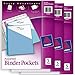 Avery Binder Pockets, Assorted Colors, 8.5