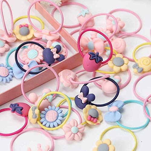 Girls Hair Ties, 100 pcs Girl Hair Elastic Ropes for Pigtail Ponytail Holder